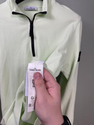 Stone Island Pastel Green 1/4 Zip Jumper