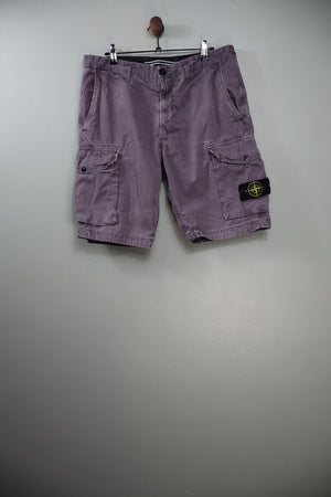 Stone Island Purple SL Cargo Shorts