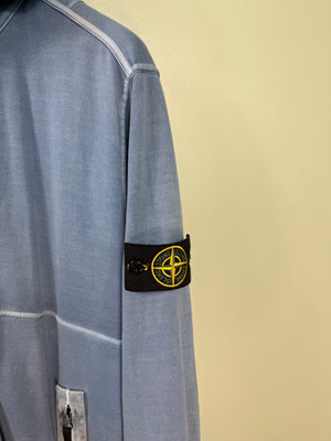 Stone Island Blue Zipped Hoodie