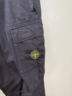 Stone Island Black RE-T Cargo Bottoms