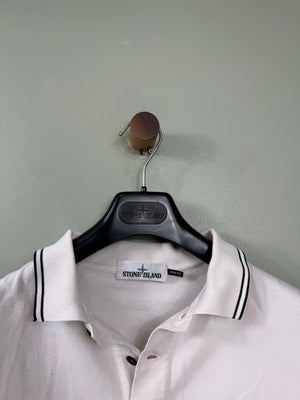 Stone Island White Slim Fit Polo