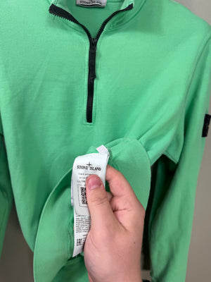 Stone Island Green 1/4 Zip Jumper