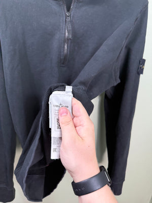Stone Island Black 1/4 Zip Jumper