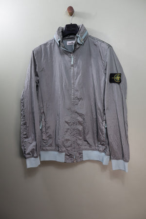 Stone Island Silver Nylon Metal Watro Jacket