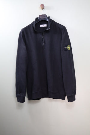 Stone Island Black 1/4 Zip Jumper