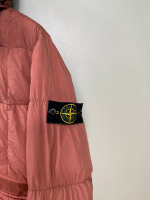 Stone Island Burnt Orange Crinkle Reps Down Jacket