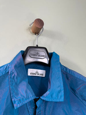 Stone Island Blue/Pink Nylon Metal Weft Overshirt