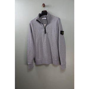 Stone Island Grey 1/4 Zip Jumper