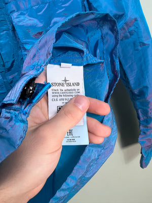 Stone Island Blue Pink Nylon Metal Weft Overshirt