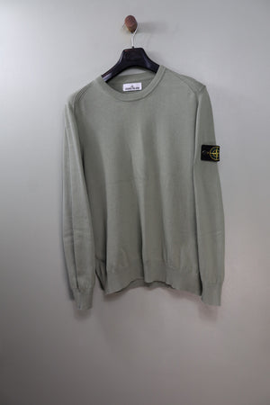 Stone Island Green Knit Jumper