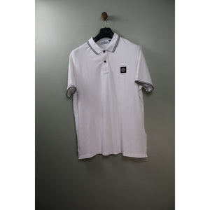 Stone Island White Slim Fit Polo