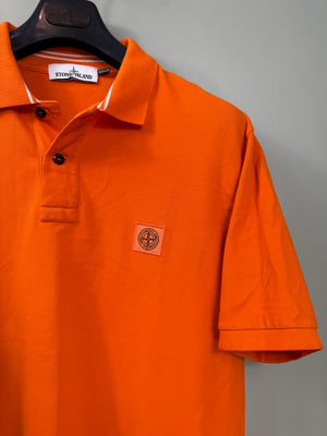 Stone Island Orange Regular Fit Polo