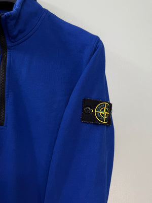 Stone Island Blue 1/4 Zip Jumper