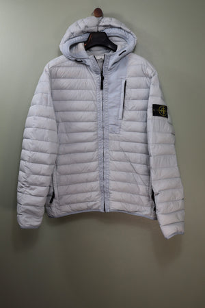 Stone Island Ice Blue Loom Woven Down Jacket