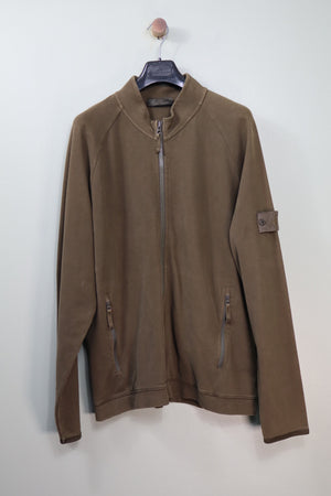 Stone Island Khaki Ghost Zipped Jumper