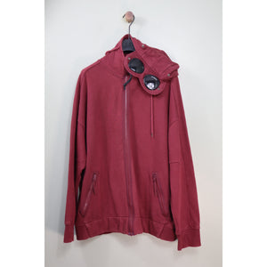 C.P. Company Burgundy Goggle Hoodie
