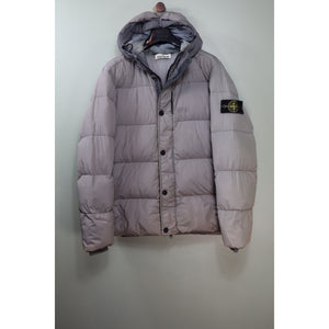 Stone Island Grey Crinkle Reps Down Jacket