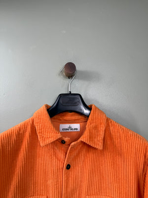 Stone Island Orange Corduroy Overshirt
