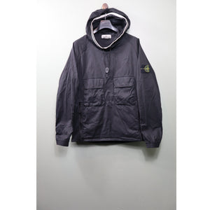 Stone Island Black Supima Cotton Twill Smock