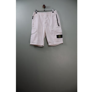 Stone Island White RE Cargo Shorts