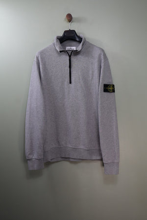 Stone Island Grey 1/4 Zip Jumper