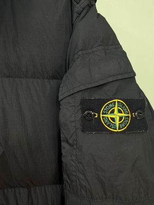 Stone Island Black Crinkle Reps Down Jacket
