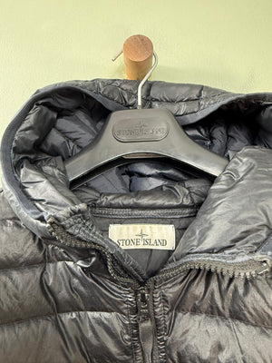 Stone Island Black Loom Woven Down Jacket