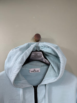 Stone Island Baby Blue Zipped Hoodie