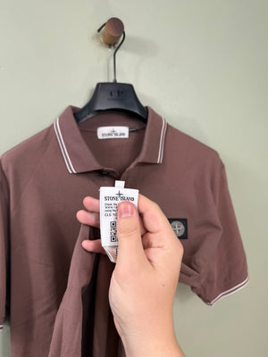 Stone Island Brown Slim Fit Polo
