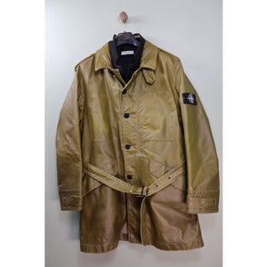 Stone Island Yellow Waxed Ice Parka Jacket