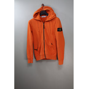 Stone Island Orange Zipped Hoodie