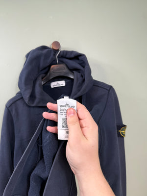 Stone Island Navy Zipped Hoodie