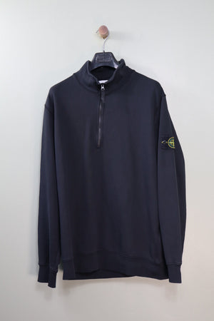 Stone Island Black 1/4 Zip Jumper