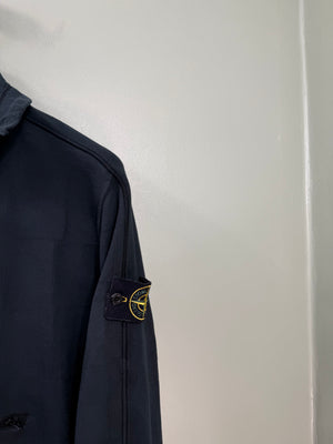 Stone Island Navy Grid 1/4 Zip Jumper