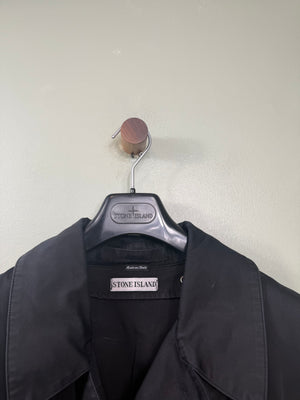 Stone Island Black Pea Coat Jacket