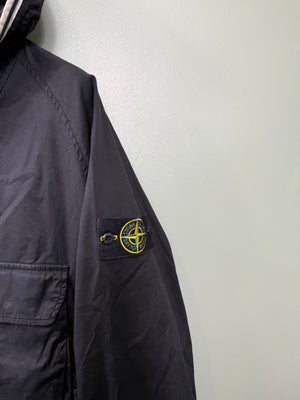 Stone Island Black Supima Cotton Twill Smock