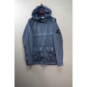 Stone Island Blue Nylon Metal Smock