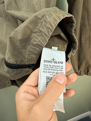 Stone Island Khaki Hooded Overshirt