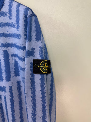 Stone Island Blue Maze Print Jumper