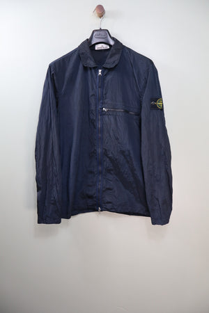 Stone Island Navy Nylon Metal Overshirt