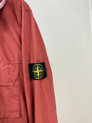 Stone Island Burnt Orange Hooded Overshirt