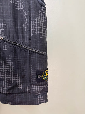 Stone Island Black Grid Camo Gilet