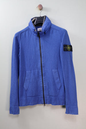 Stone Island Blue Zipped Jumper