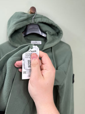 Stone Island Green Zipped Hoodie