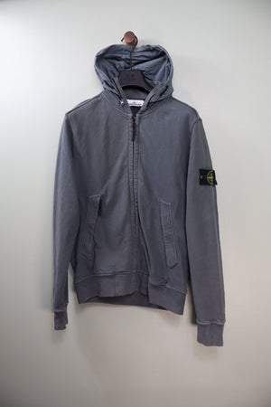 Stone Island Grey Zipped Hoodie
