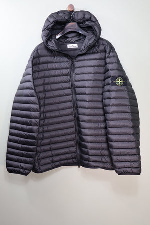 Stone Island Black Loom Woven Down Jacket