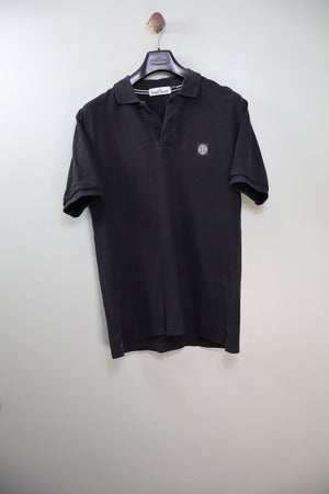Stone Island Black Regular Fit Polo