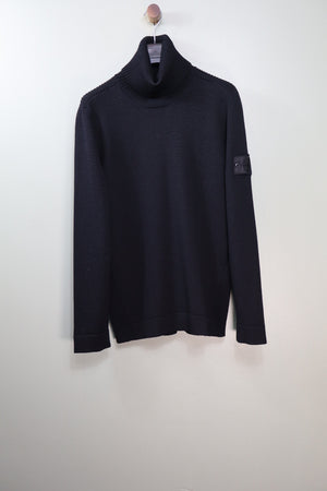 Stone Island Black Shadow Project Roll Neck Heavy Knit Jumper