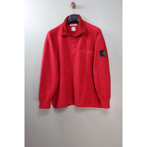 Stone Island Red Vintage 1/4 Zip Jumper