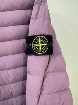 Stone Island Purple Loom Woven Down Jacket